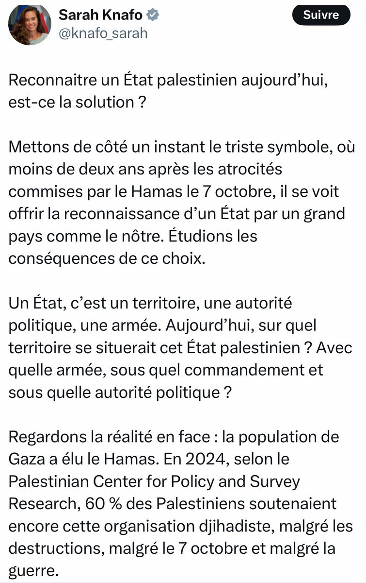🇪🇺🇮🇱🇵🇸FLASH INFO | Sarah Knafo, députée et Vice-Présidente de l’intergroupe Chrétiens d’Orient au Parlement européen, SORT DU SILENCE non pas pour dénoncer les attaques Israéliennes contre la communauté Chrétienne de Palestine qui ont fait plusieurs morts, mais pour critiquer la