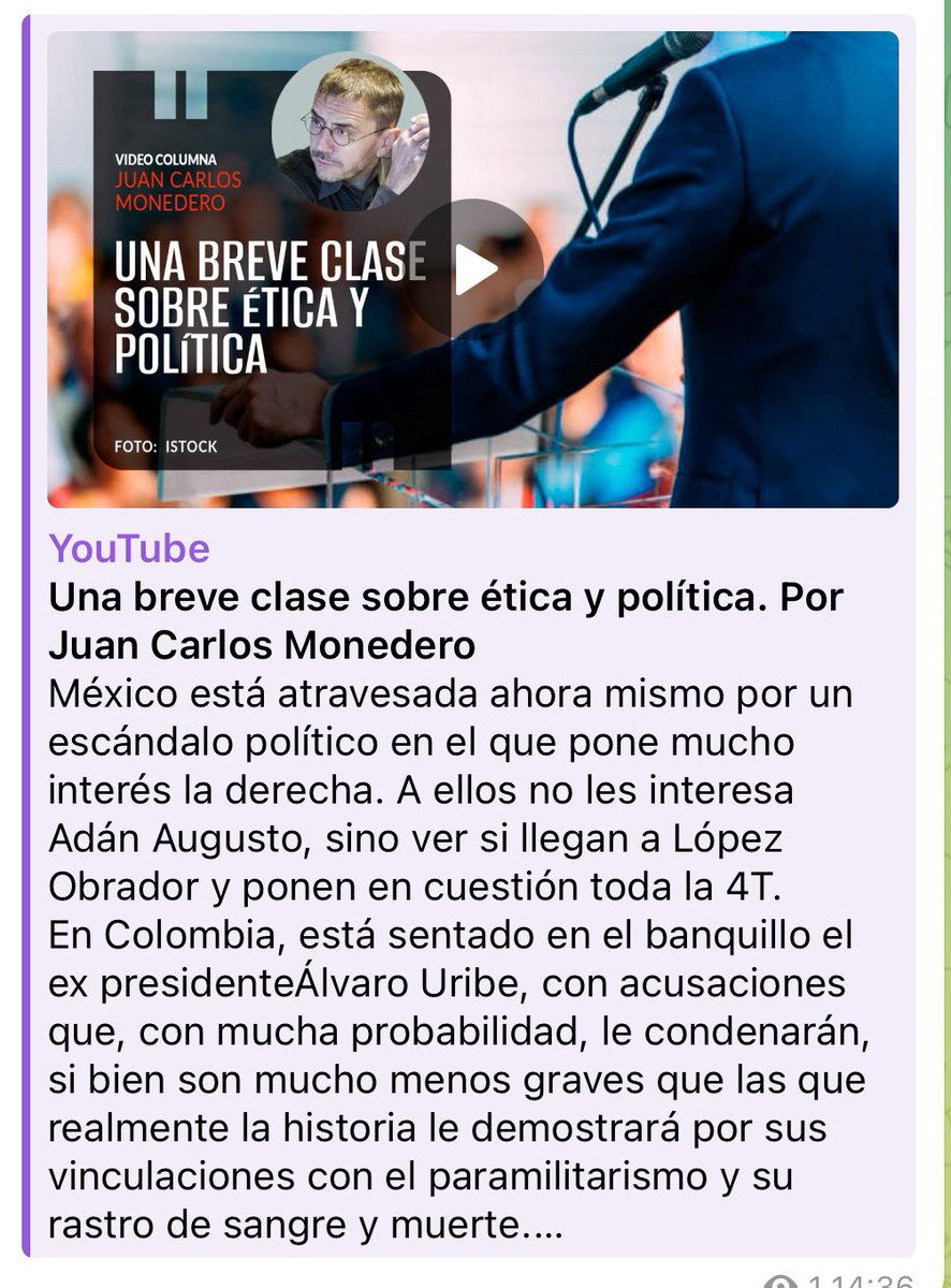 MonederoJC's tweet image. Nada paga más caro la izquierda que comportarse como la derecha. Cuando algo es imposible con las reglas dadas, acude al pueblo, no a los atajos de la derecha. Ese es el drama del bipartidismo: la izquierda caminando igual que sus adversarios.

youtube.com/watch?v=crM9_N…