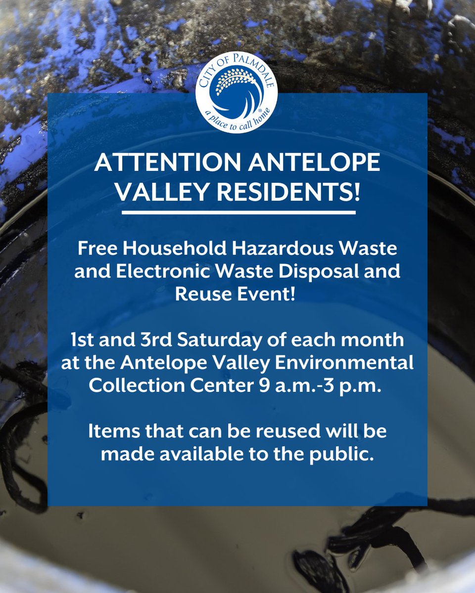 We want YOU to recycle! ♻️ 🫵

Old paint cans piling up in the garage? Broken electronics gathering dust? At our upcoming collection event, you can safely dispose of household hazardous waste and e-waste for free. That means less risk in your home and fewer harmful materials in