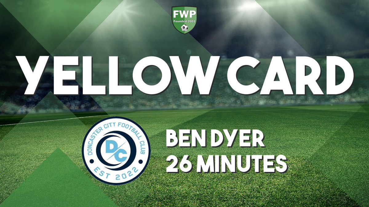MainMaltby's tweet image. YELLOW CARD: Ben Dyer - Doncaster City (26&apos;)