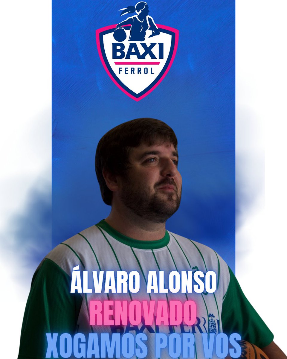 UniFerrol's tweet image. 💪 ¡RENOVADO! 📢
Álvaro Alonso Arenas continuará como preparador físico del BAXI Ferrol.
Su profesionalidad, compromiso y dedicación seguirán siendo piezas clave en la preparación de nuestro equipo. 🔵⚪