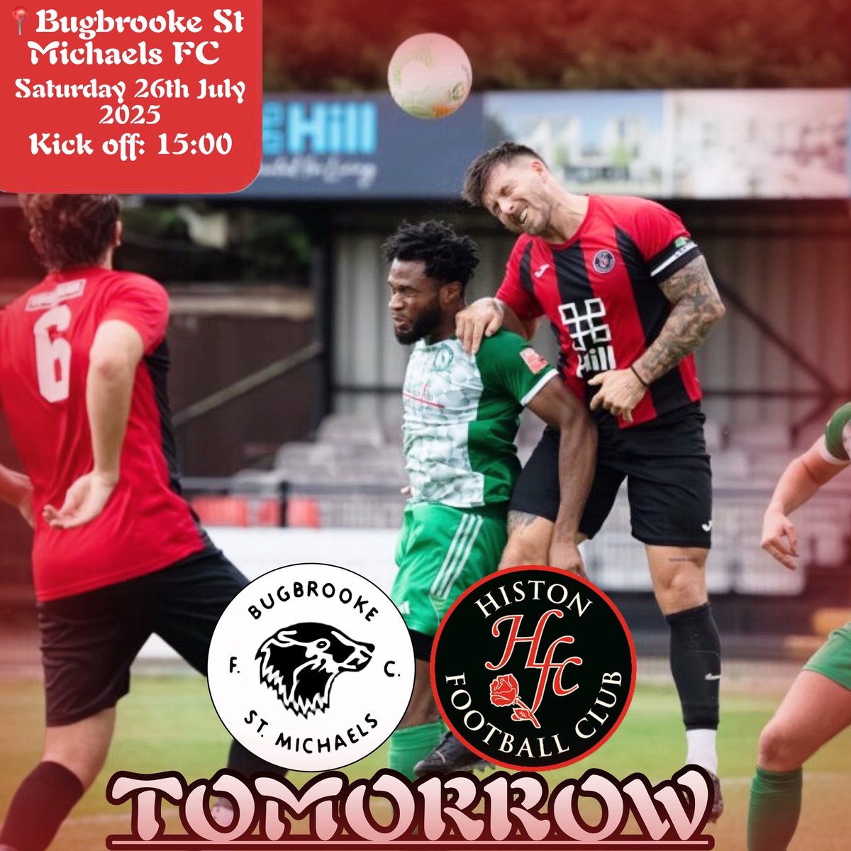HistonFC's tweet image. Don’t forget the Stutes are back in league action tomorrow as we face @BadgersUcl in what will be a good test to start the season off. Come down to Bugbrooke tomorrow to get behind the lads!
#stutes🔴⚫