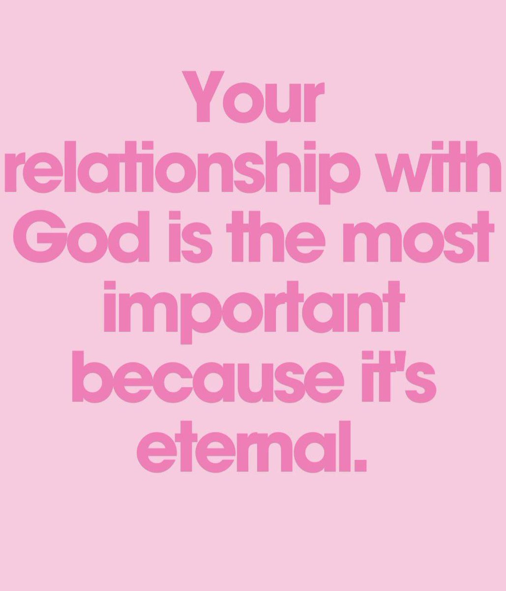 Your relationship with God..