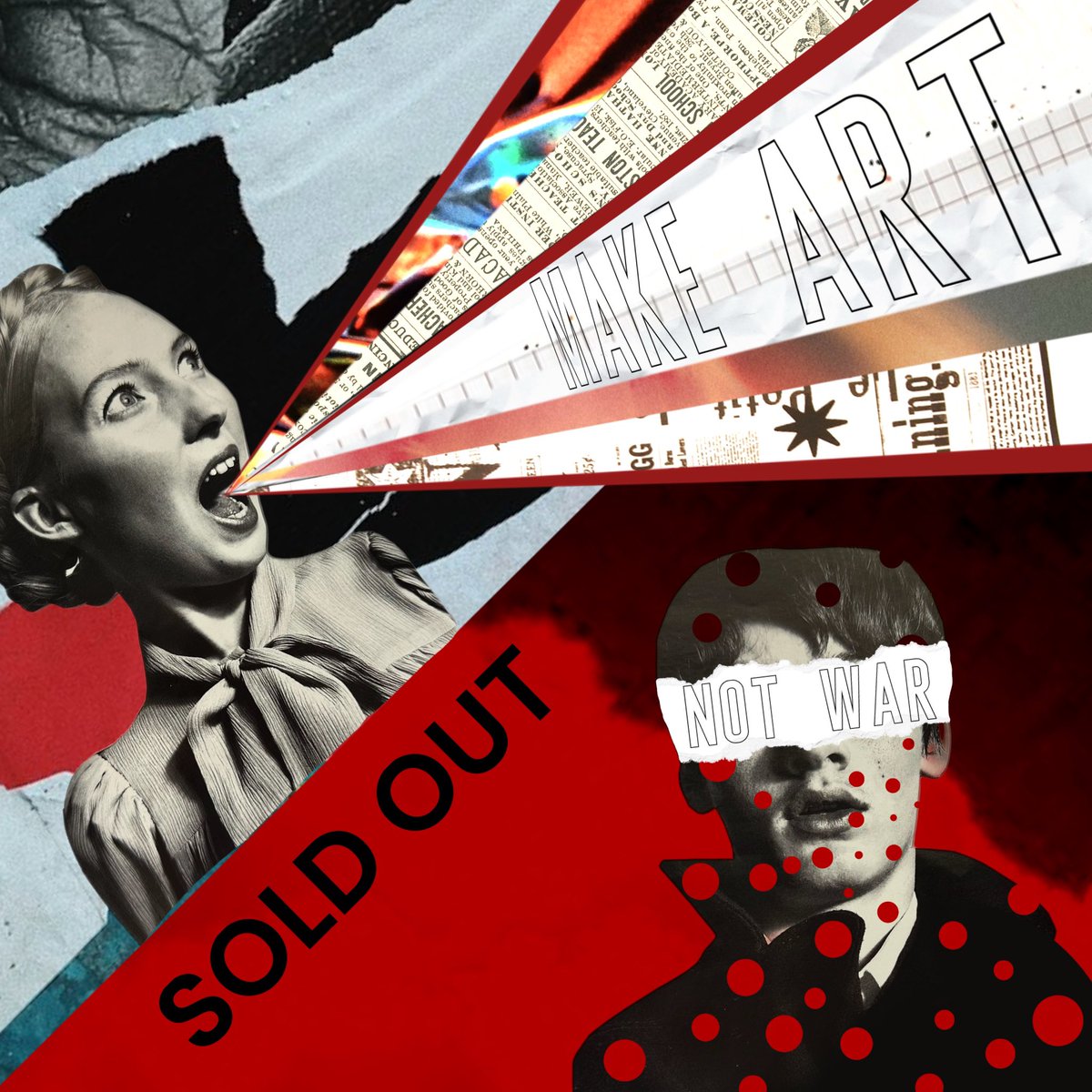 collagart's tweet image. GN
Collage “Listen and believe” that I created for the event #MAKEARTNOTWAR sold out 🫀✂️
Huge thanks to 10 collectors:
@john_morseworks
@myknash
@fabriziobrarez
@krlja_ustvari
@happymoonarts
@yamadazhn
@julia_avontis
@happyantsstudio
@OlLive_art
@anna_lusurya…