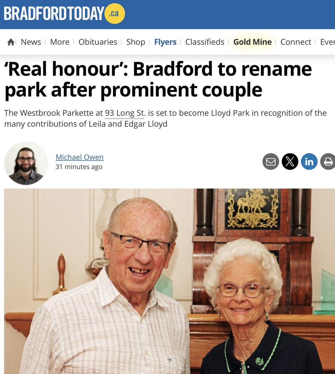 J_Scott_'s tweet image. I’m simply thrilled that we’re honouring Leila and Eddie Lloyd by naming a new park in their honour.

As chair of a subcommittee of our Heritage Advisory Committee, we worked on identifying meaningful names for new and unnamed parks across town. We unveiled the first of these…