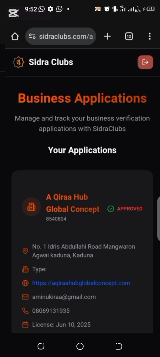 Dashboard Access Request After KYB Approval

Dear Sidra Core Team,

My company has passed your KYB process, but I haven’t received dashboard access yet.

Kindly enable it so I can begin work,

Company: A Qiraa Hub Global Concept
CEO: Shuaibu Aminu

Thank you for your support.