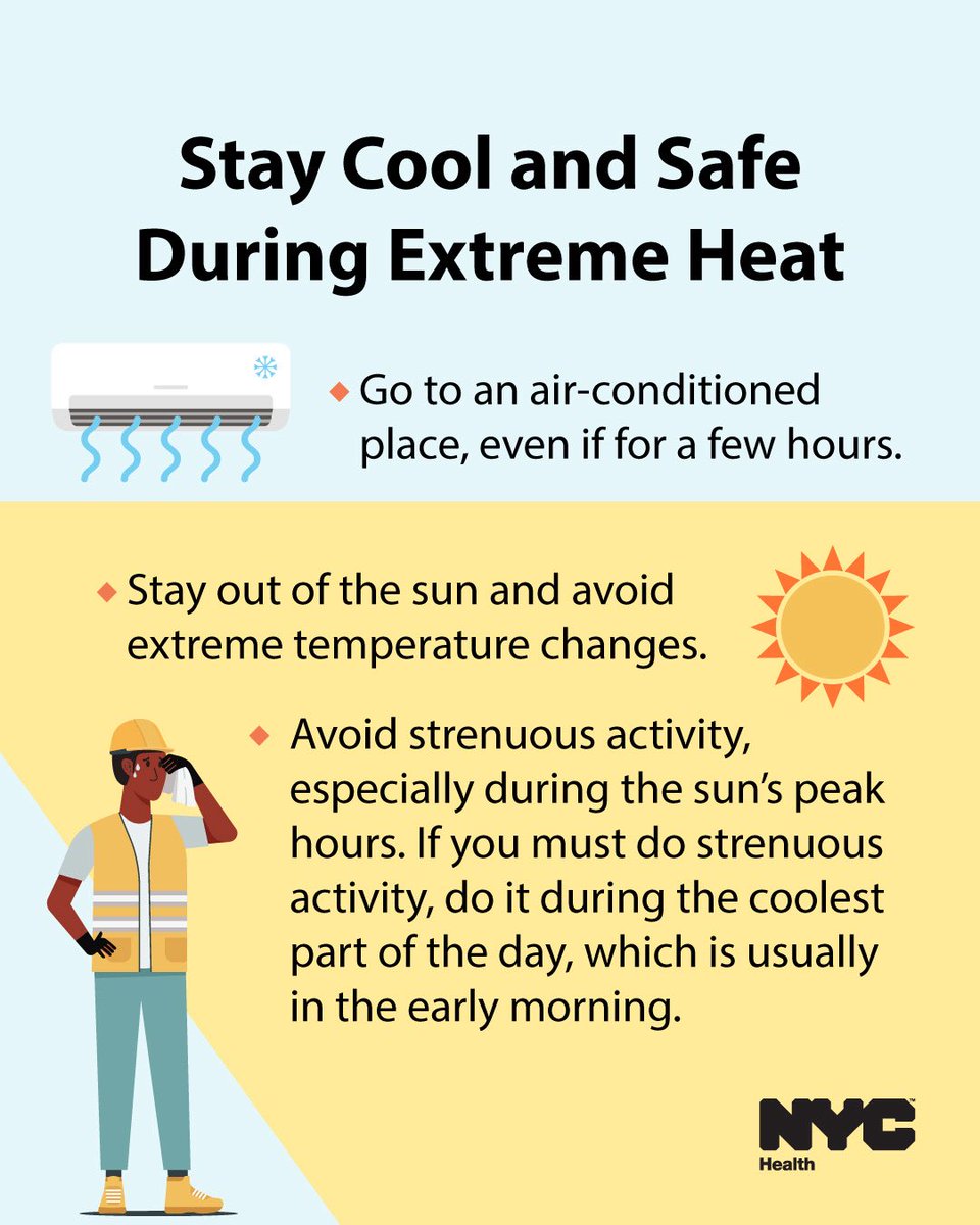 helloDCWP's tweet image. 🌡️ Extreme heat can lead to serious health consequences!
❤️ You have the right to #PaidSafeAndSickLeave. Employees can use sick leave when weather-related conditions impact their health.
🚨 Know your rights at work: on.nyc.gov/4cbwwJm