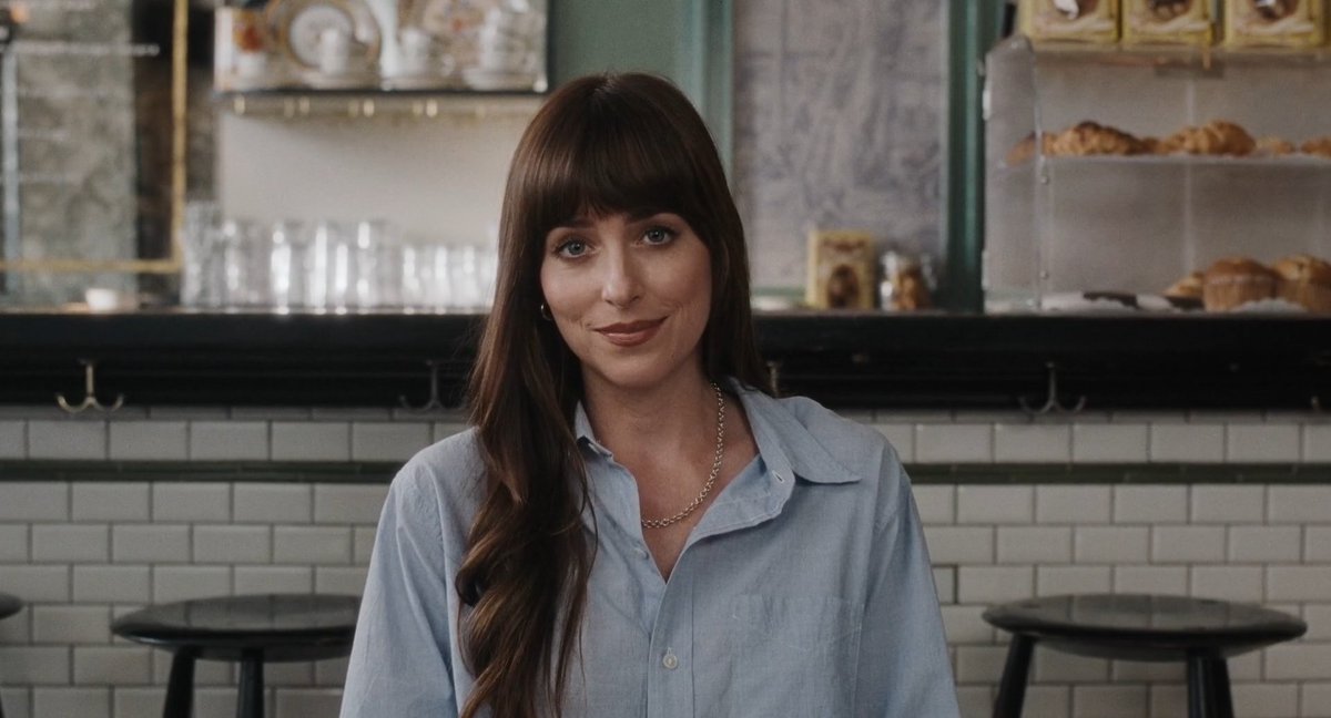 Dakota Johnson in Materialists.