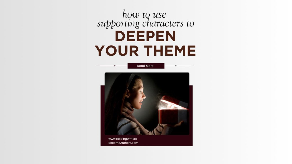 KMWeiland's tweet photo. Learn 3 techniques that align plot, character arcs, and theme to help you discover how to use minor characters to deepen your story’s theme..
https://t.co/RCRF6TKbMy
#Theme #WritingTheme #AmWriting #WritersLife #Writetip #writer #writerscommunity #writers https://t.co/c51VkKjpb2