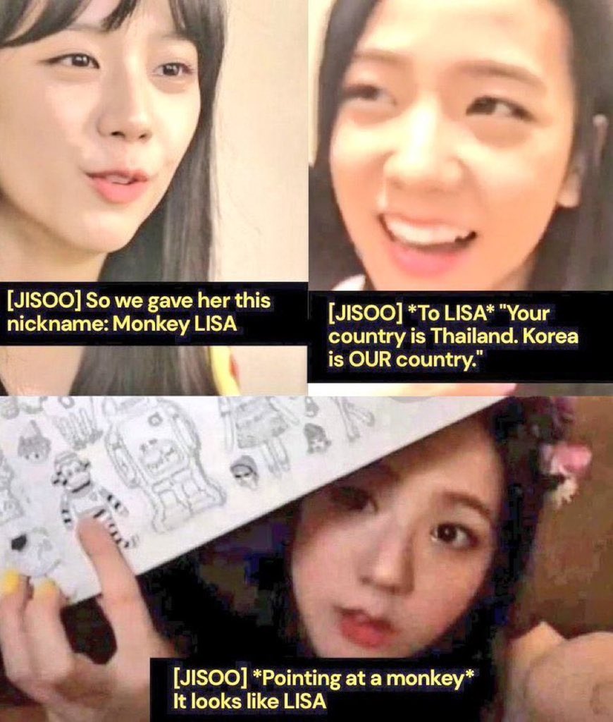 095whore's tweet image. blackpink are so weird wdym they have been calling lisa a monkey for years...