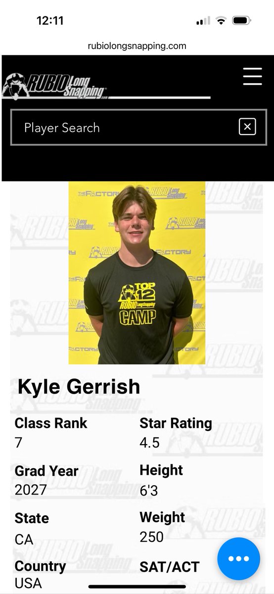 KGerrishFiddy's tweet image. Had an amazing time at Top 12 and am now locked in at a solid 4.5 ⭐️ and number 2 in California, 7 in the nation! @TheChrisRubio @CruzARubio @AndrewGonn @CoachGGray @missionfootball @GP_Recruiting