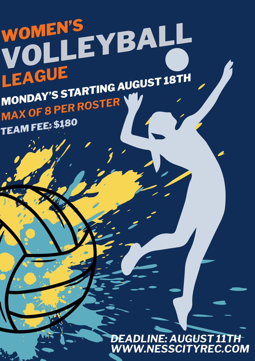 Women’s League is right around the corner! Get those teams registered!