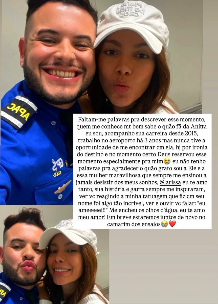 AnittaCrave's tweet image. Anitta com fã no aeroporto do Rio de Janeiro no dia de hoje.