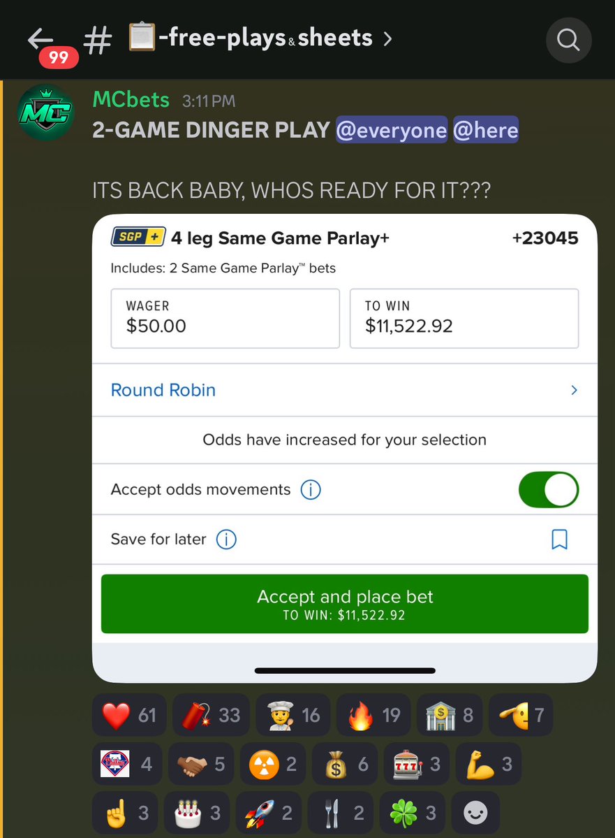 MCbets__'s tweet image. Are you in the Free Discord?
Ask yourself why not?
Join Here 👉🏻 discord.gg/ekFRUxEj