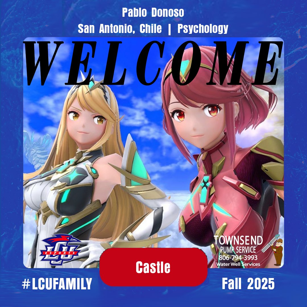 We are excited to welcome Pablo Donoso to the LCU Esports family! 

A top 3 talent from Chile, <a href="/michaelthefresh/">Castle</a> will attend as a freshman pursuing a degree in Psychology.
Welcome to the family! #LCUFamily #BeBlue