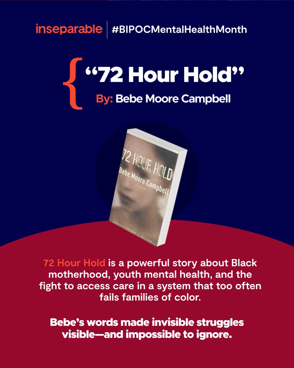 IAmInseparable's tweet image. 🗓️ July is Bebe Moore Campbell National Minority Mental Health Awareness Month!

Bebe Moore Campbell used the power of storytelling to break silence, fight stigma, and demand better mental health care for communities of color.

Get to know the trailblazer who helped spark a…