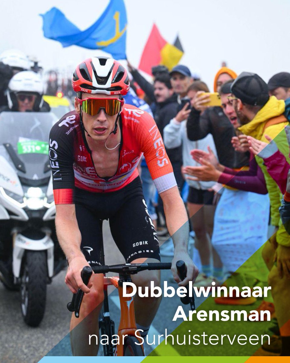 🔥 𝗠𝗶𝗹𝗮𝗻 é𝗻 𝗔𝗿𝗲𝗻𝘀𝗺𝗮𝗻 𝗻𝗮𝗮𝗿 𝗦𝘂𝗿𝗵𝘂𝗶𝘀𝘁𝗲𝗿𝘃𝗲𝗲𝗻!
De groene trui Jonathan Milan
én de Nederlandse klimmer Thymen Arensman met 2 etappezeges starten op dinsdag 29 juli in de 43e Profronde!

Lees meer➡️ wielrennensurhuisterveen.nl

#ProfrondeSurhuisterveen