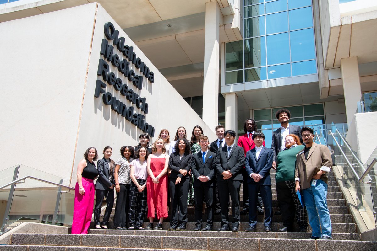 OMRF's tweet image. That's a wrap for our 2025 Summer Scholars! 🧬👋
We are so proud of the work they've done in OMRF's labs.
BIG THANK YOU to our summer scholar sponsors and supporters who make this opportunity possible for our students year after year. We can't wait to see what they do next!