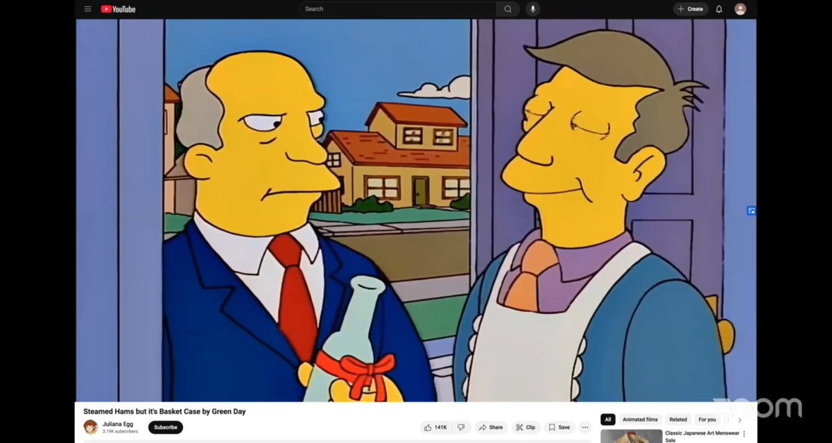 If you watch only one New York Times puzzle writer solving a Simpsons “steamed hams”-themed cryptic crossword featuring a Green Day mashup today, let it be this one. 

twitch.tv/videos/2521662…

<a href="/thatbilloakley/">BILL OAKLEY</a> <a href="/Joshstrangehill/">Josh Weinstein</a> #steamedhams