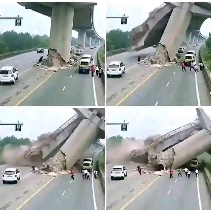 starleeon_'s tweet image. How true is this flyover collapse in Lafia, Nassarawa State? Abi na AI 🧐