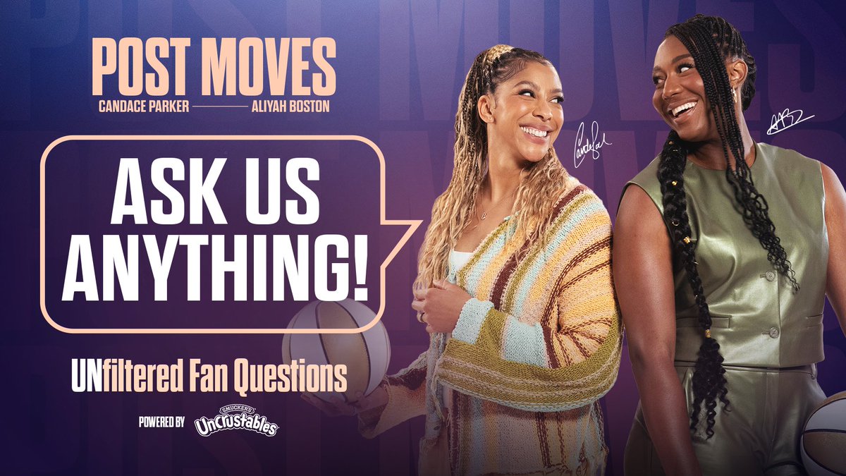 PostMovesShow's tweet image. What questions do y鈥檃ll want Aliyah & Candace to answer in episode 1? 馃憖馃憖 @uncrustables