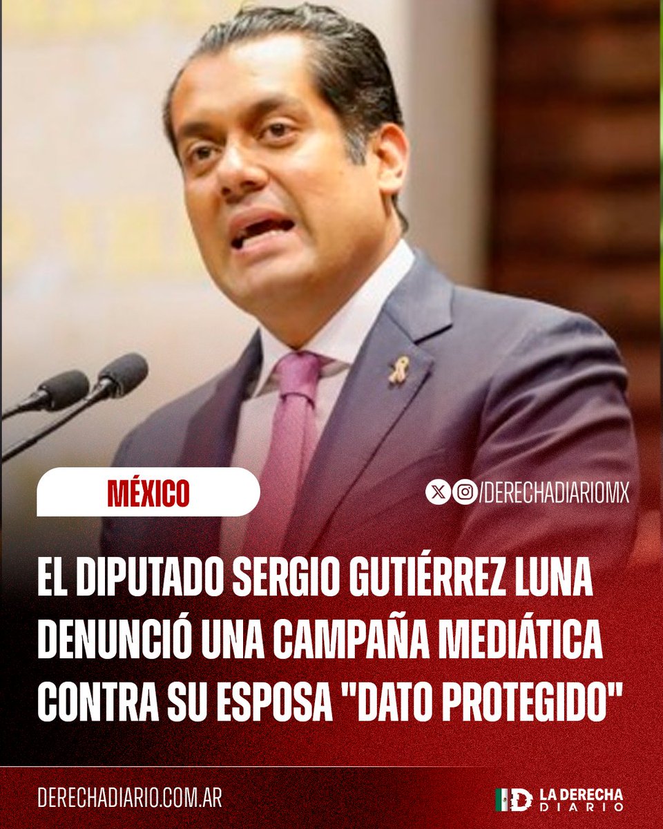 🚨🇲🇽 | PATÉTICO: El inepto presidente de los diputados, Sergio "Gutierritos" Luna aseguró que el repudio que enfrenta su despreciable esposa por censurar y obligar a una cuidada a disculparse por criticarla, es parte de una campaña mediática en su contra y acusó a la abogada