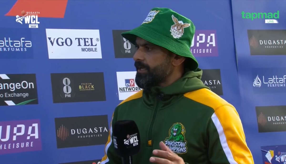 IFSPORT_'s tweet image. Mohammad Hafeez said "It is very difficult for me to not pick Shahid Afridi. He will play soon and I will make the crowd happy"
#WCL2025