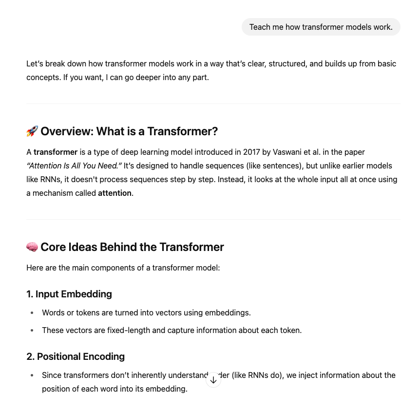 _simonsmith's tweet image. Got the new "study and learn" feature in ChatGPT but it doesn't seem to do much. Normal text response, normal image output, and when I asked for a quiz it just generated one in text rather than using Canvas to make it interactive. Maybe not fully rolled out?