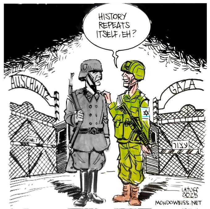 phakxx's tweet image. Very accurate depiction of how the IDF is a modern day version of Hitlers Nazi movement.
#FreePalestine