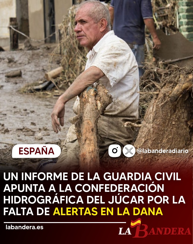 labanderaes's tweet image. 🔴 El informe de la Guardia Civil sobre la DANA es demoledor y señala directamente al Gobierno de Sánchez.
Certifica la "aparente ausencia de control" de la CHJ (dependiente del Ministerio de Transición Ecológica) sobre el barranco del Poyo "justo en el peor de los momentos".…