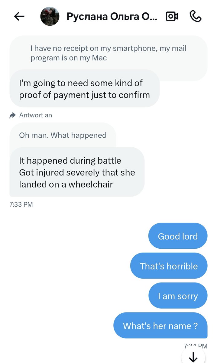 Harley_FCKPTN's tweet image. @AnastasiaOlga2 
ID 1677099086787276801
👆🏼👆🏼👆🏼👆🏼👆🏼👆🏼👆🏼
#Scammer #FakeSoldier
@ScamBustersHQ

I pretended to have made a donation, the PP account has already been reported. But I didn't want to deprive you of my fun with this cockroach 😅

They're as hilarious as they're dumb  🤣