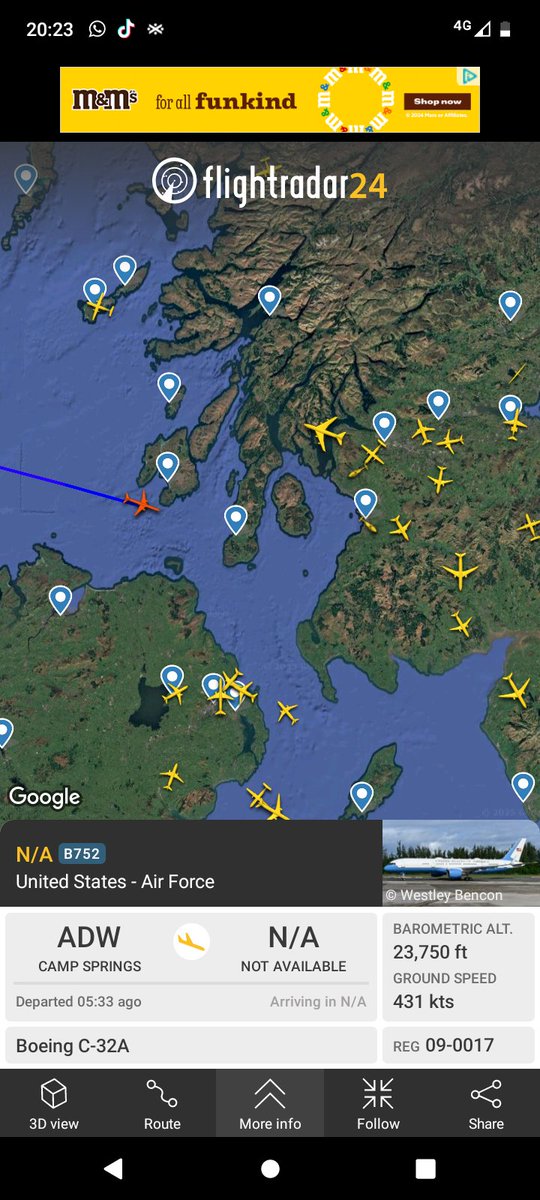 Glesgaman5's tweet image. Not long to go when Air force one lands in beautiful Scotland. And the madness starts.