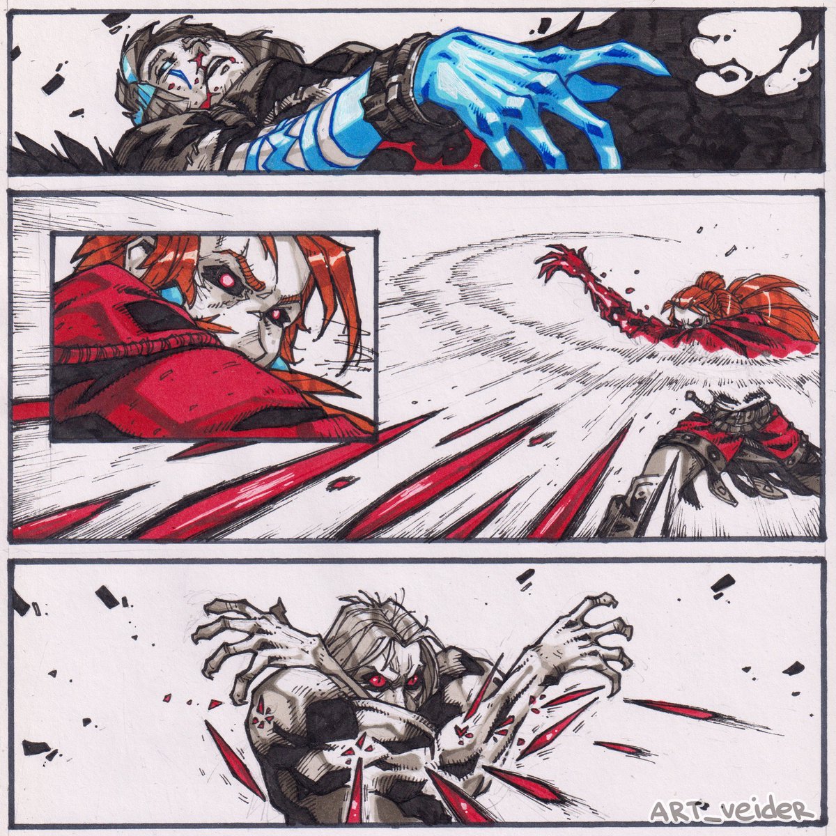 artveider's tweet image. Panny Flame & Morrigan Crow page 16 #art #characterdesign #ComicArt #drawing #fantasy #sketch