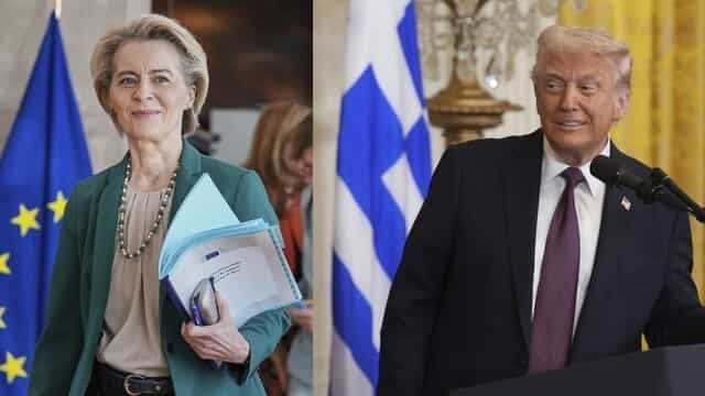 FrancoScarsell2's tweet image. Intesa sui dazi a un passo tra Europa e Stati Uniti. La leader della Commissione Ue, von der Leyen,vedrà Trump domenica in Scozia,dove il capo della Bianca è volato per una visita privata di cinque giorni nel suo resort di lusso.