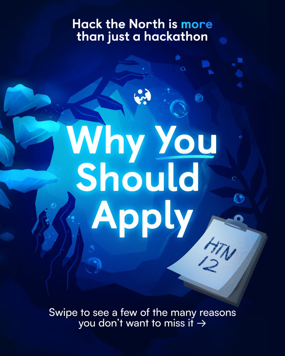 HackTheNorth's tweet image. why apply to hack the north? (1/2)
🌍meet 1000+ hackers
🛠️build something cool
🎓learn from mentors
💸free to attend
#hackthenorth #hackathon #studenttech