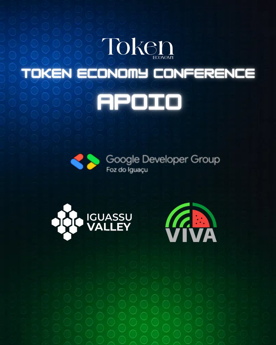 TokenEconomyHub's tweet image. 🚀 Our SUPPORTERS make all the difference! #TokenEconomyConference can only happen thanks to those who believe in the future of Brazilian #Web3!
🔥 Meet our Supporters:
@gdgfoz
Iguassu Valley
Viva App
📍July 29-30 | Foz do Iguaçu
Spots available:
29th -…