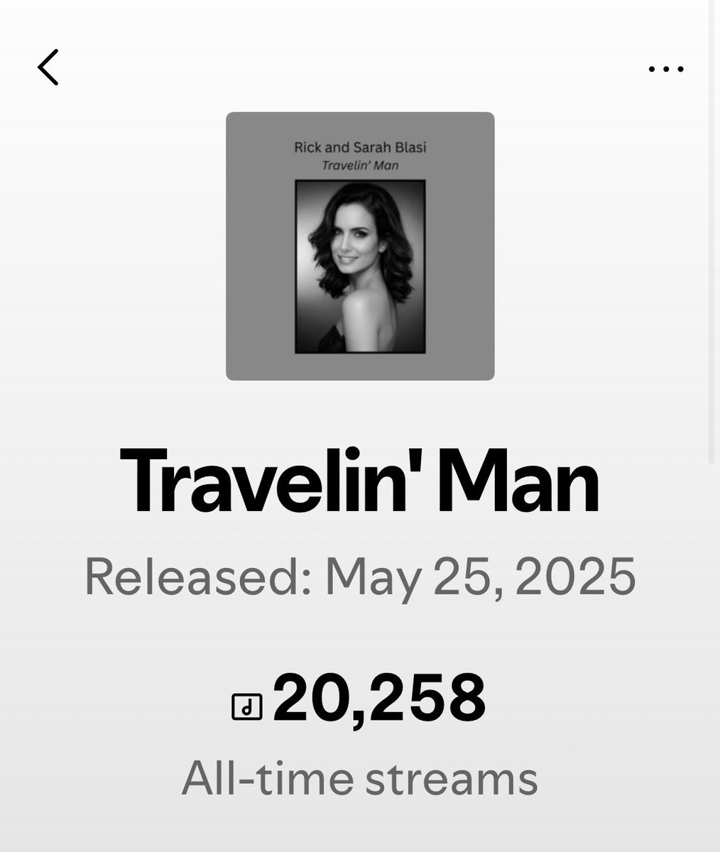 We are so thankful for all those who have listened in and saved “Travelin’ Man” and helped spread the word. It has been added to almost 600 playlists so far. 💕💕💕