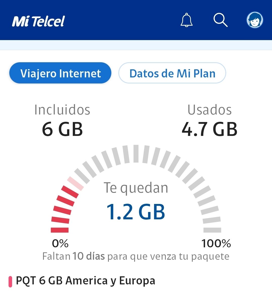 jmatuk's tweet image. Contraté un paquete de roaming de 6GB para Europa de @telcel por 599 y no me lo acabé. Si, sé que hay opciones más baratas pero quise probar. Todo bien. ¿Qué hubieras hecho para 6 días de servicio?