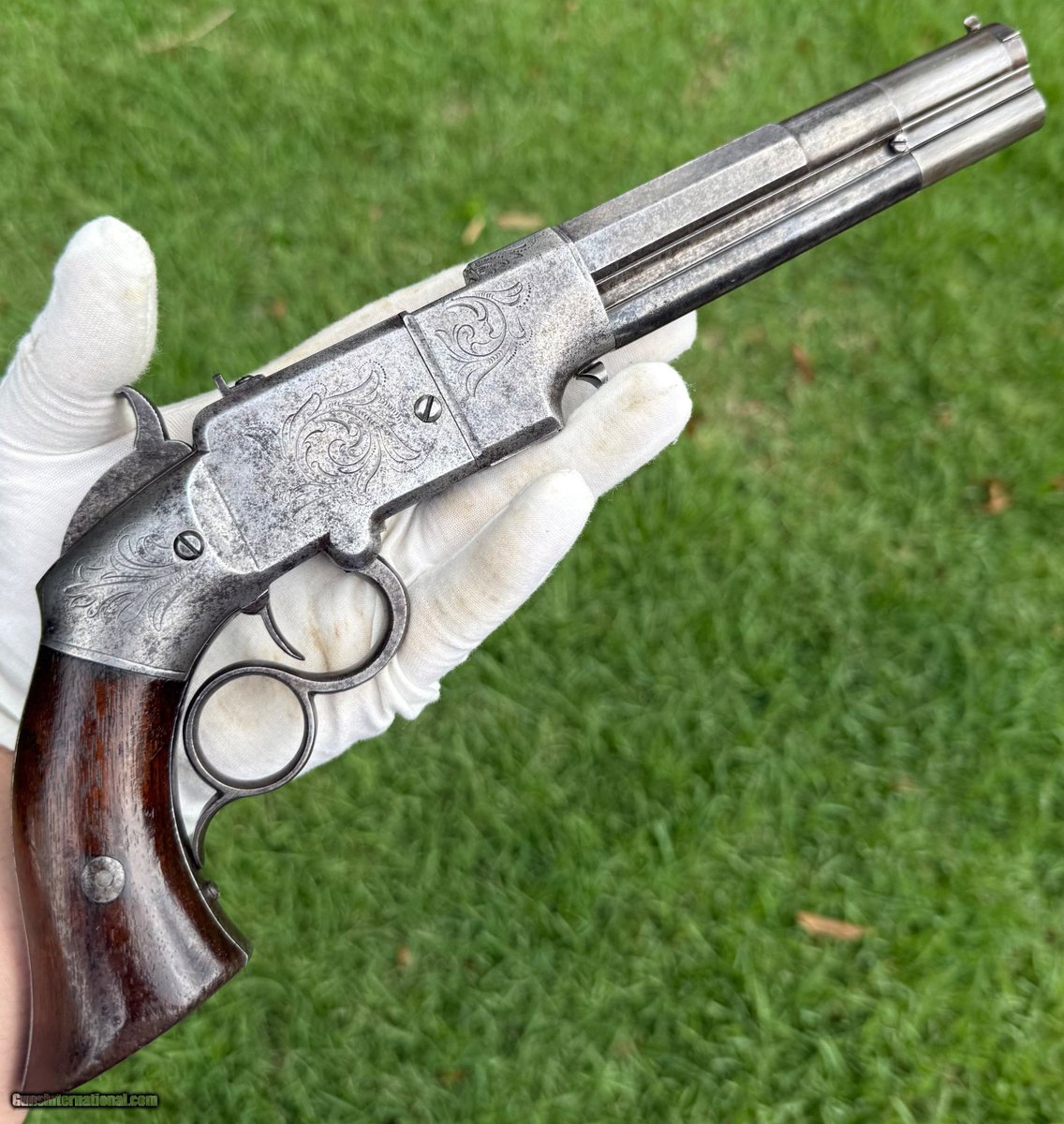 GunsInternation's tweet image. What do you think of this Smith & Wesson Large Frame Volcanic Pistol w/ Rare 6” Barrel?tinyurl.com/3t2jucb3
Dont forget to enter our giveaway here - gunsinternational.com/contest/
#gun #Gunsinternational #guns #Friday #gunsdaily #2a #firearms #range #pewpew #collectibles #throwback