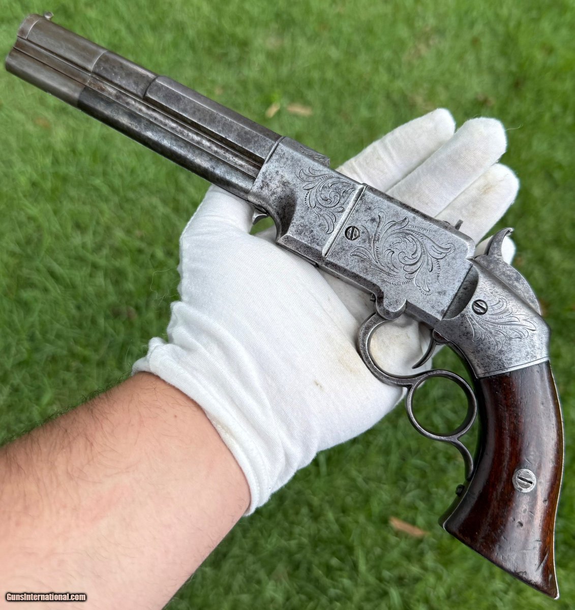 GunsInternation's tweet image. What do you think of this Smith & Wesson Large Frame Volcanic Pistol w/ Rare 6” Barrel?tinyurl.com/3t2jucb3
Dont forget to enter our giveaway here - gunsinternational.com/contest/
#gun #Gunsinternational #guns #Friday #gunsdaily #2a #firearms #range #pewpew #collectibles #throwback