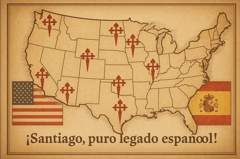 Diplomacia España (@diplomaciaesp) on Twitter photo Hola <a href="/USembassyMadrid/">U.S. Embassy Madrid 🇺🇸🇪🇸</a>
Estas son las ciudades de EEUU con nombre Santiago de la herencia española. Hola <a href="/USembassyMadrid/">U.S. Embassy Madrid 🇺🇸🇪🇸</a>
Estas son las ciudades de EEUU con nombre Santiago de la herencia española.