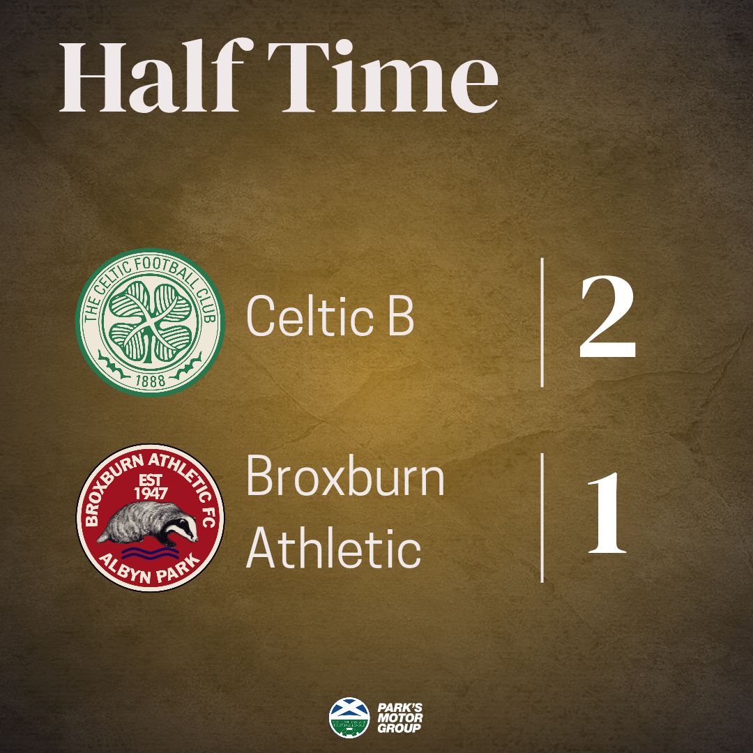 BroxburnAthFC's tweet image. Half Time - A competitive half of football comes to an end with Celtic B leading 2-1.