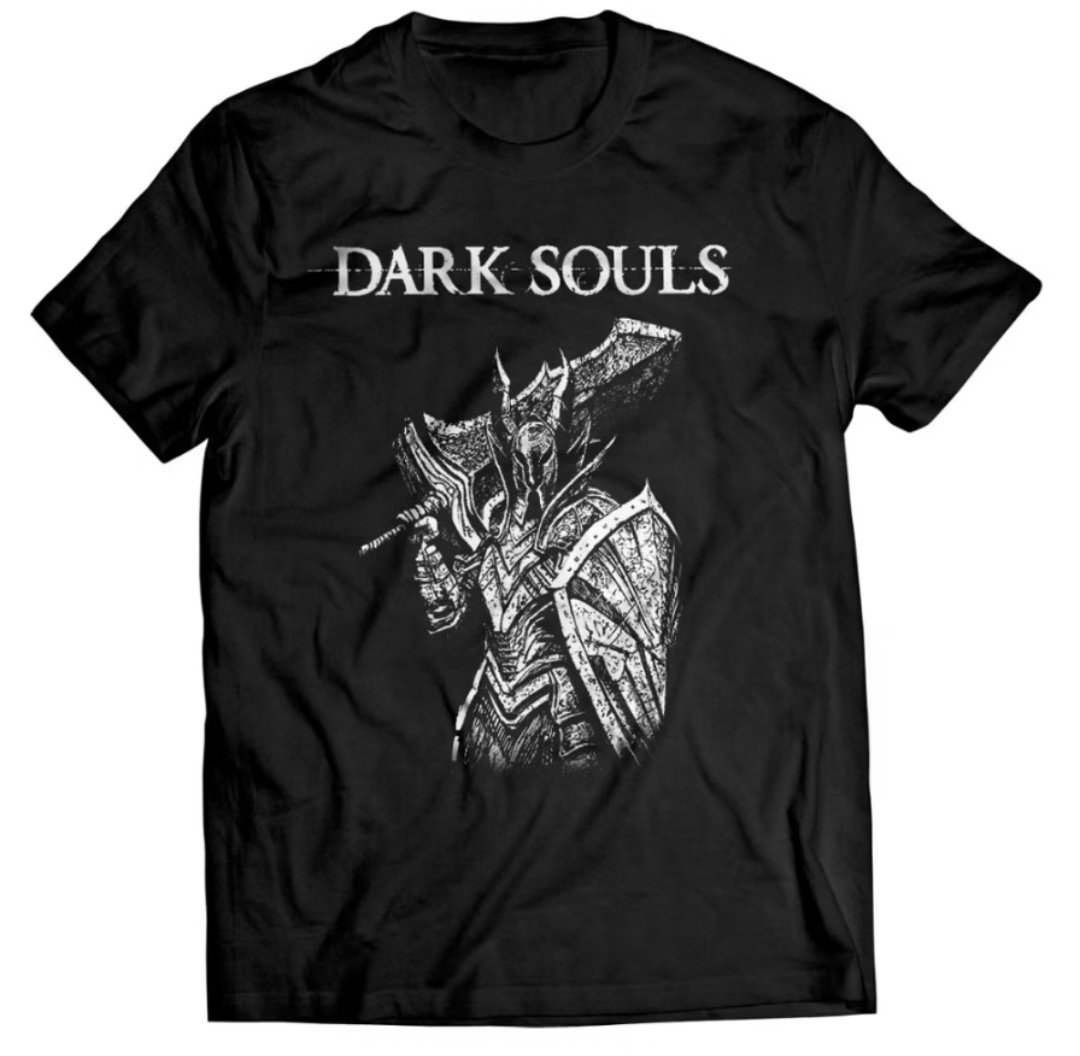 elyelgow's tweet image. Tô em dúvida entre essa duas camisas de Dark Souls pra comprar.
Qual vocês acham mais bonita???
