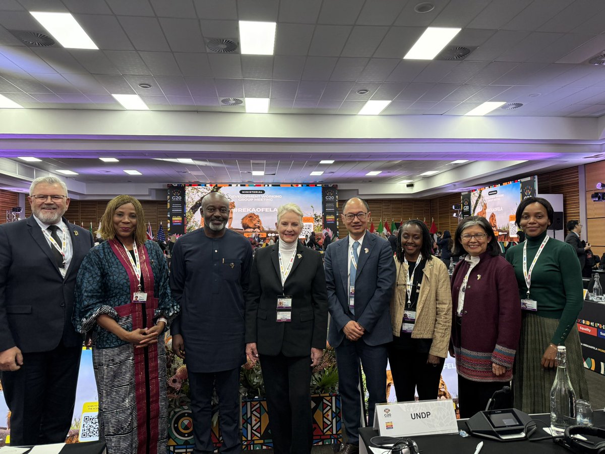 nmuffuh's tweet image. Grateful to 🇿🇦 South Africa’s @g20org Presidency for steering robust outcomes at the #G20DWG Ministerial.

The UN welcomes the Calls to Action on #IllicitFinancialFlows &amp;amp; #SocialProtection—key to ending poverty &amp;amp; financing the #SDGs.

Now is the time to implement. A re sebetseng!