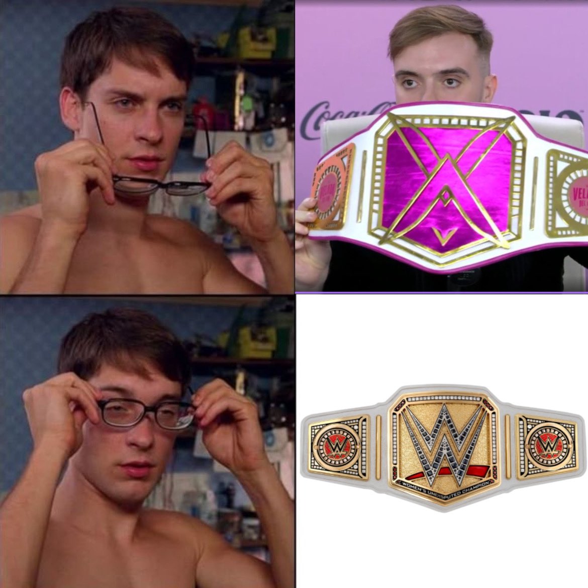 SmackWrestling's tweet image. El día de hoy, a Iba se le ha apetecido copiar el título femenino de la WWE para la velada del año.
#SmackDown #LaVeladaDelAñoV