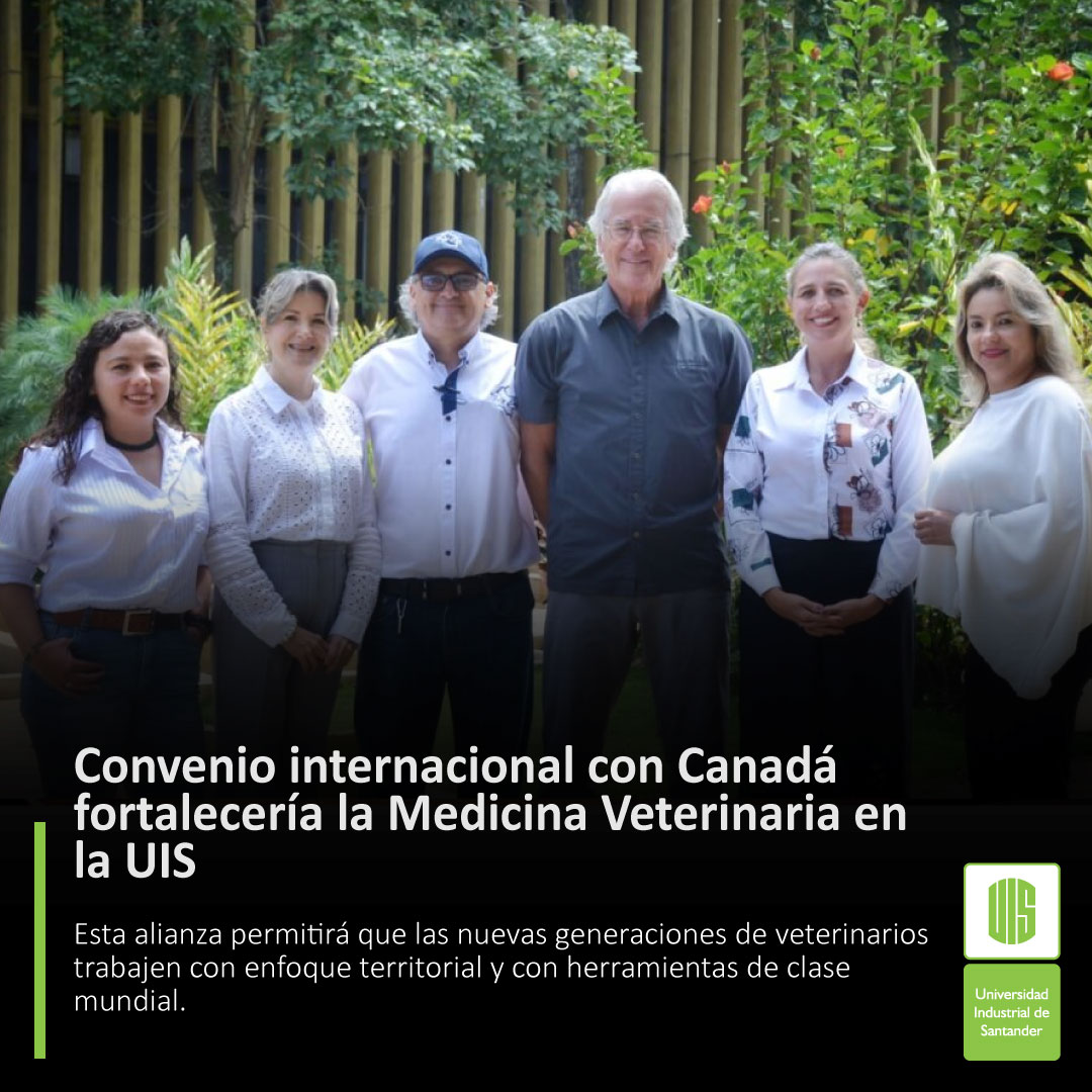 UIS's tweet image. La UIS fortalece su compromiso con el desarrollo regional, dialogando una alianza internacional con la Universidad de Montreal (Canadá) y la empresa DSAHR, con miras a la puesta en marcha del programa de Medicina Veterinaria en la sede Málaga, e impulsar el proyecto binacional…