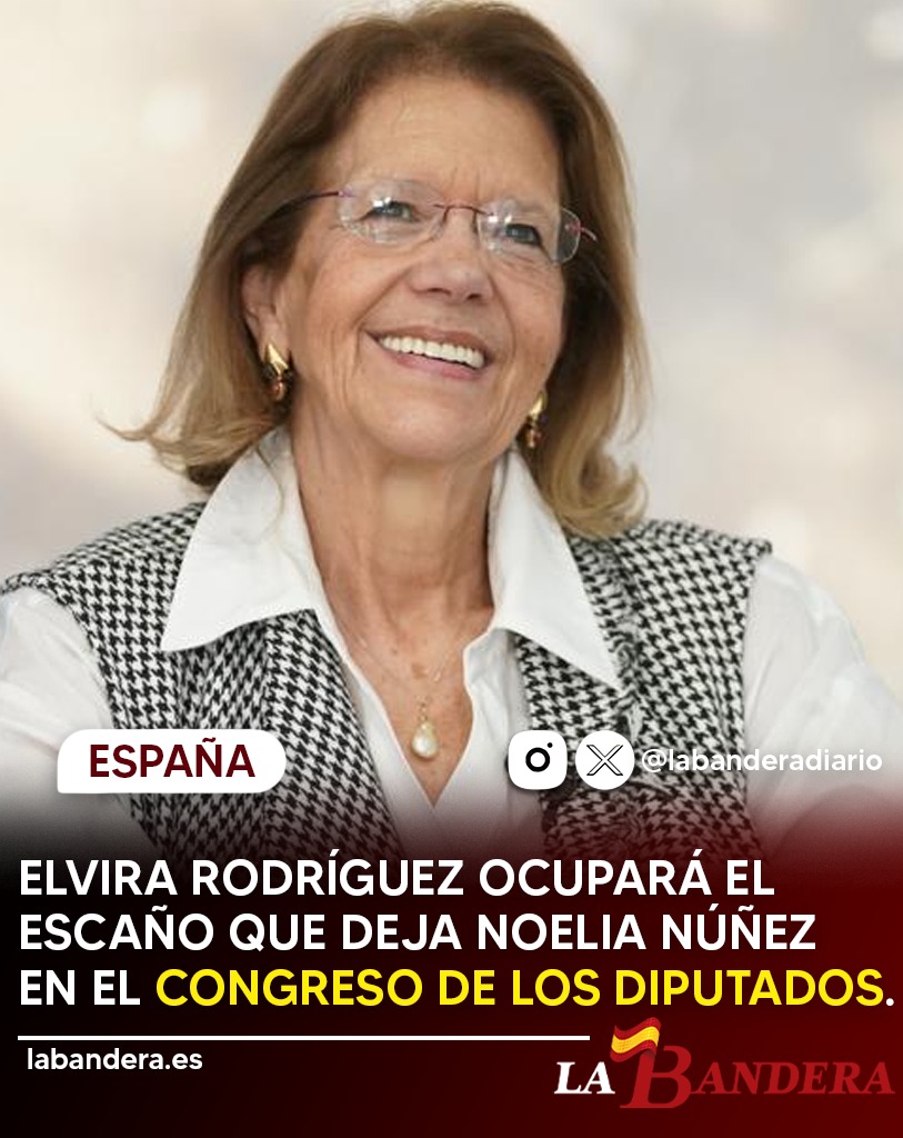 labanderaes's tweet image. 🔴 Cambio en la bancada del PP en el Congreso: la vicesecretaria de Coordinación del partido, Elvira Rodríguez, ocupará el escaño que deja Noelia Núñez.