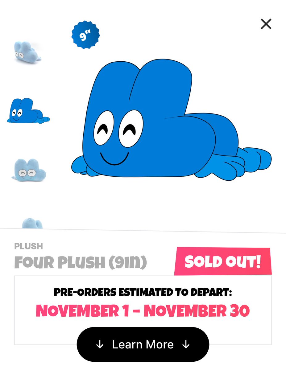 OSCplush_news's tweet image. The Four Flop plush has sold out!