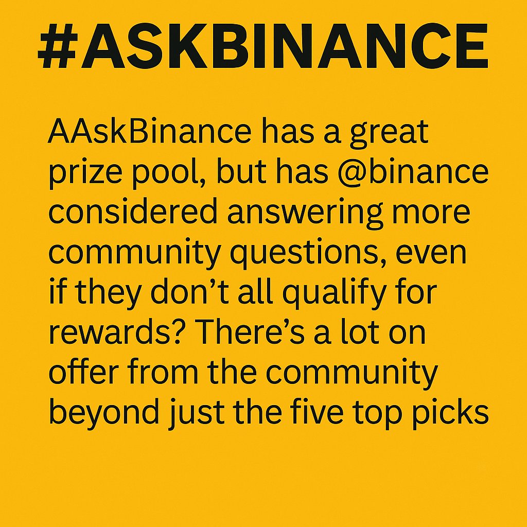 SmokerTyla's tweet photo. #AskBinance has a great prize pool, but has @binance considered answering more community questions,,even if they don’t all qualify for rewards? There’s a lot on offer from the community beyond just the five top picks
#AskBinance #AskBinance #askbig #AskBinance #AskBinance https://t.co/LocFsOnmpo
