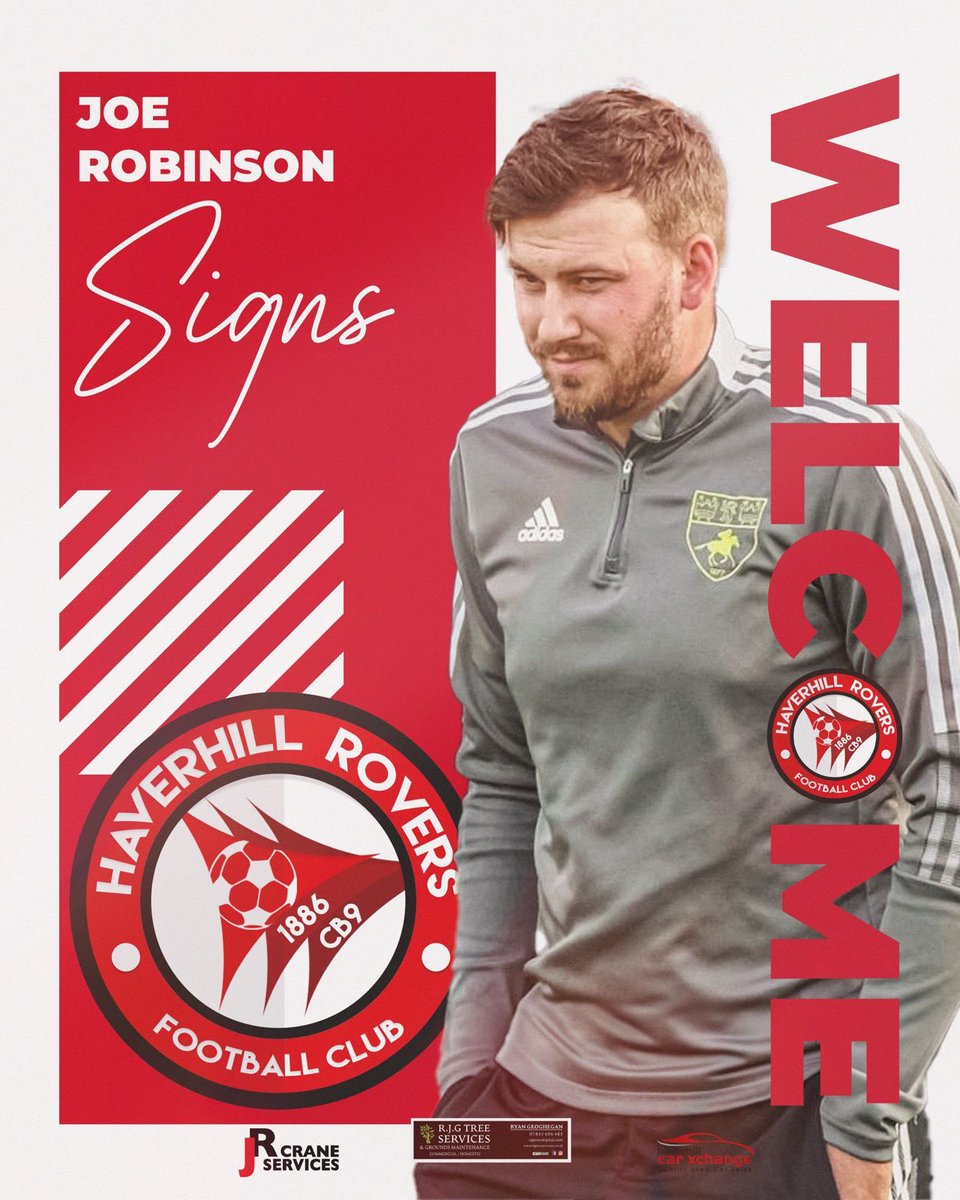 Haverhill Rovers (@haverhillrovers) on Twitter photo And finally….
To round off an excellent day of additions to the squad.
We welcome <a href="/Jooeerobinson/">Joe Robinson</a> on a dual registration with <a href="/NewmarketTownFC/">Newmarket Town F.C</a>
We can’t wait to get up and running ⚽️ And finally….
To round off an excellent day of additions to the squad.
We welcome <a href="/Jooeerobinson/">Joe Robinson</a> on a dual registration with <a href="/NewmarketTownFC/">Newmarket Town F.C</a>
We can’t wait to get up and running ⚽️